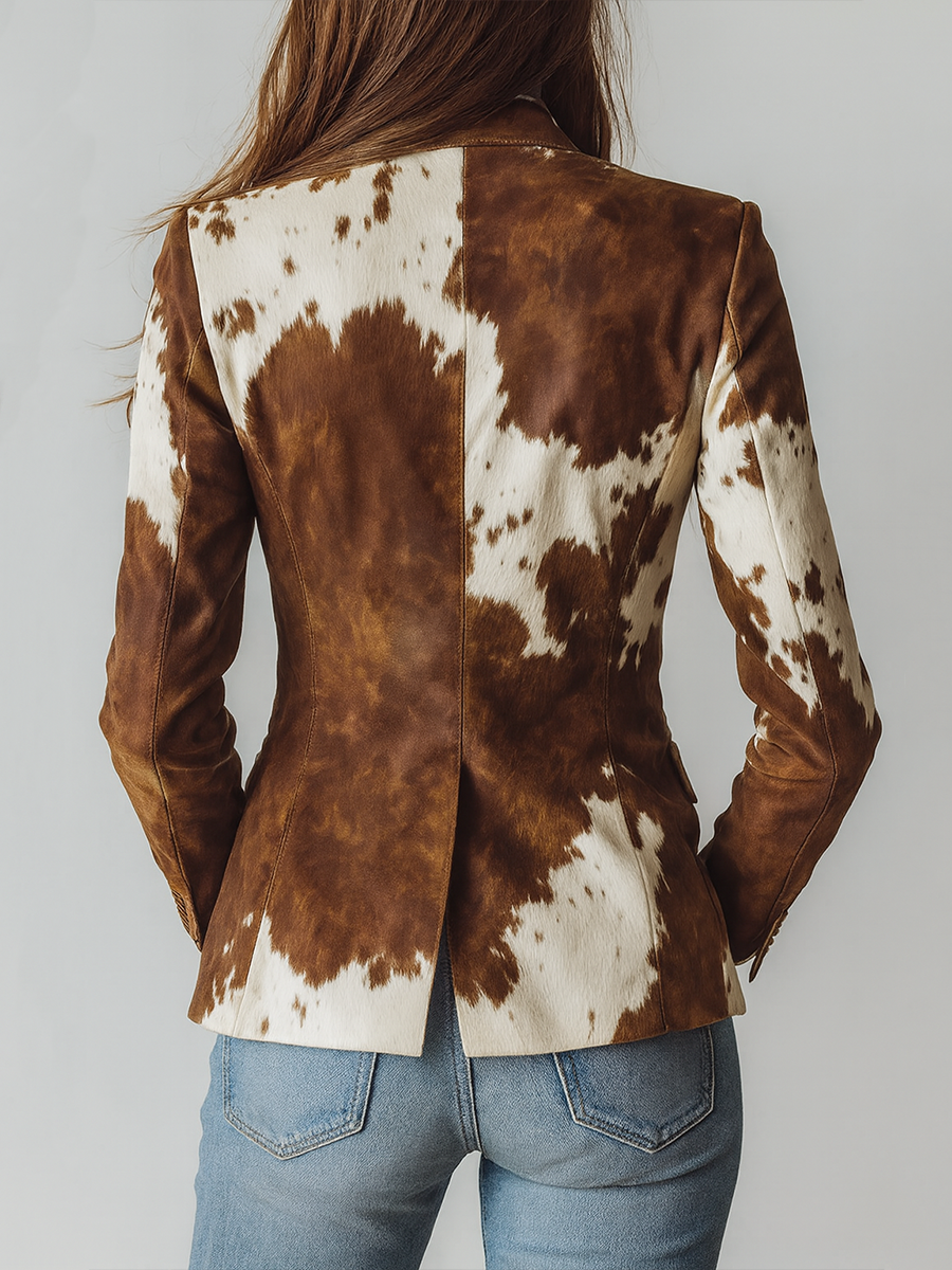Agata | Blazer Vintage Stampa Animalier