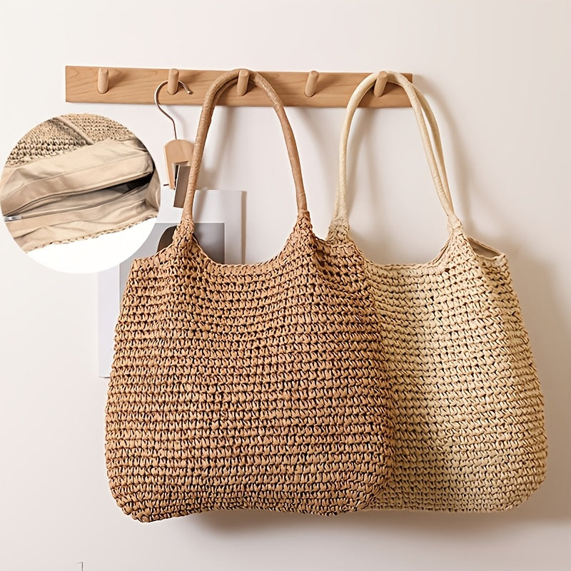 Marisa | Borsa a Tracolla Intrecciata - Color Nocciola