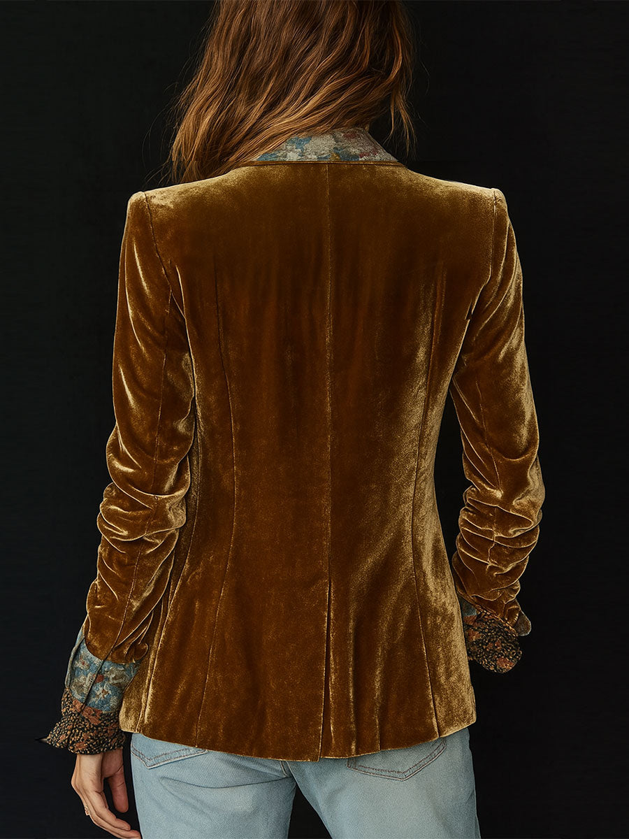Marcellina | Blazer Marrone Patchwork Vintage