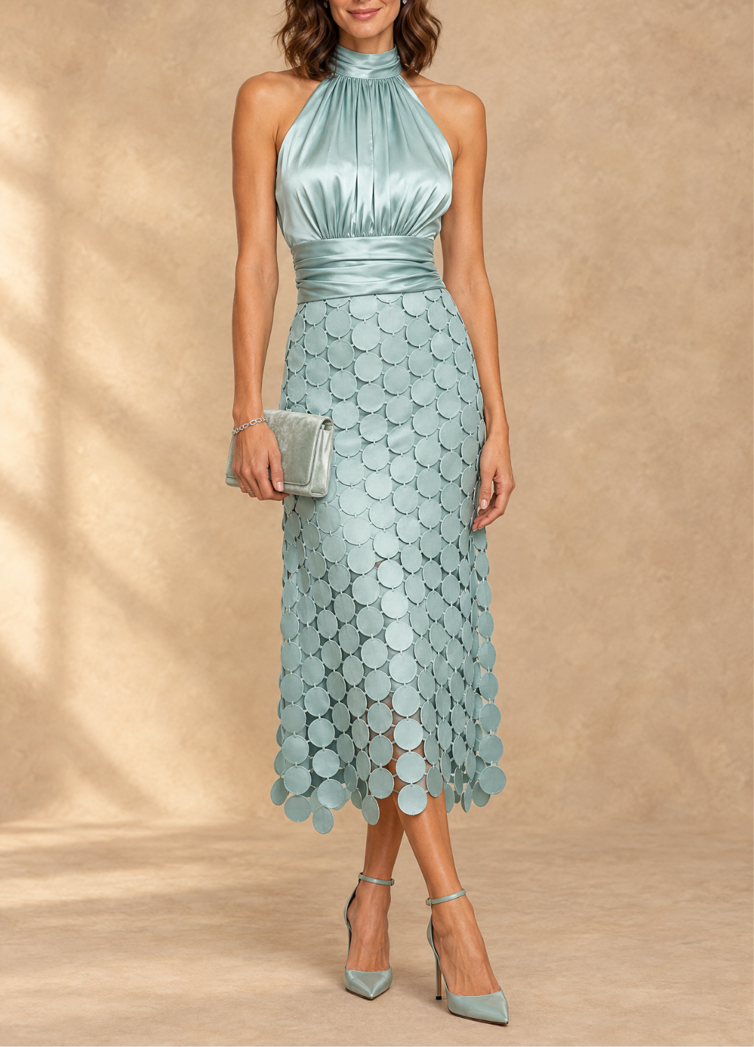 Cesarina | Abito Midi Elegante con Scollo Halter
