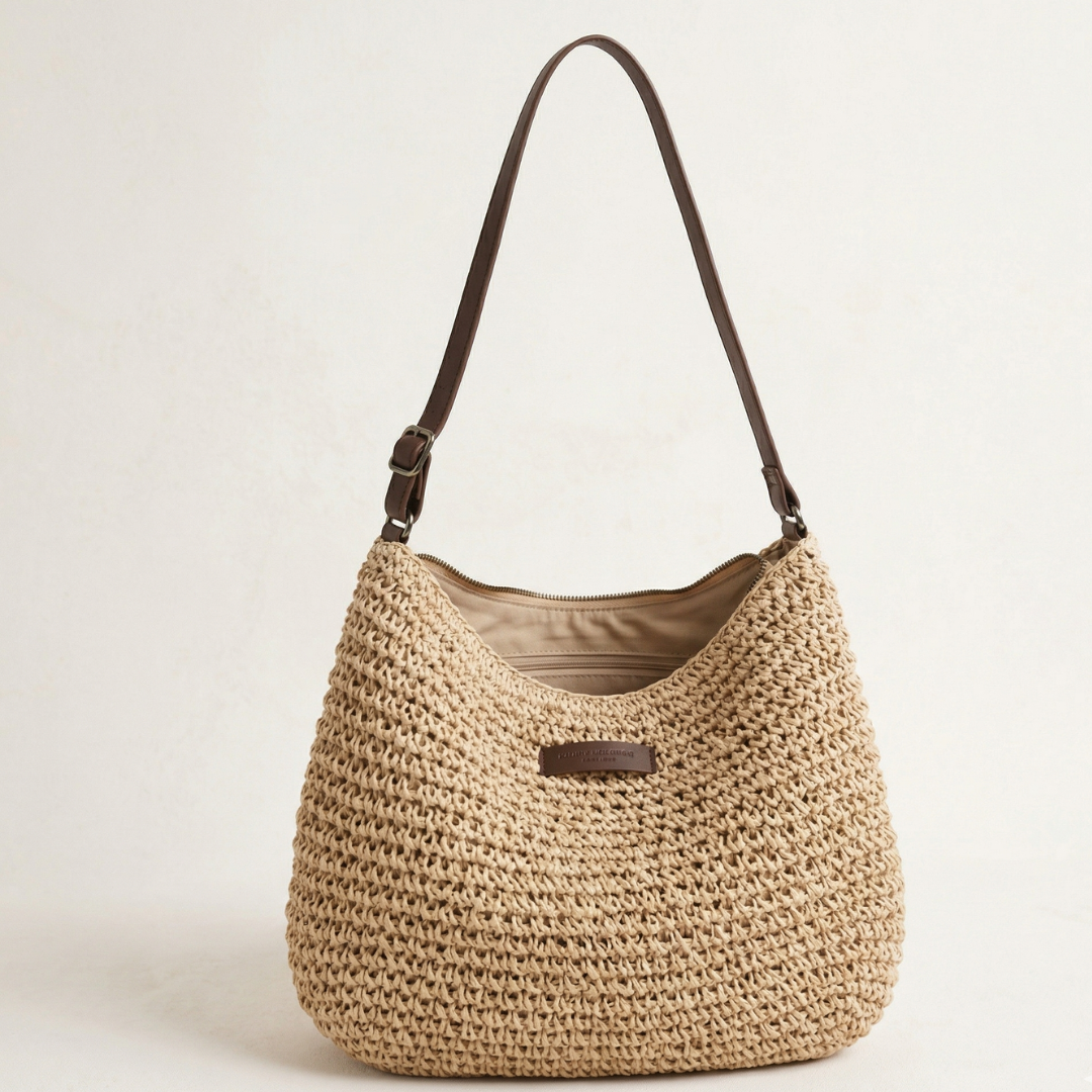 Cinzia | Elegante borsa intrecciata - Sabbia