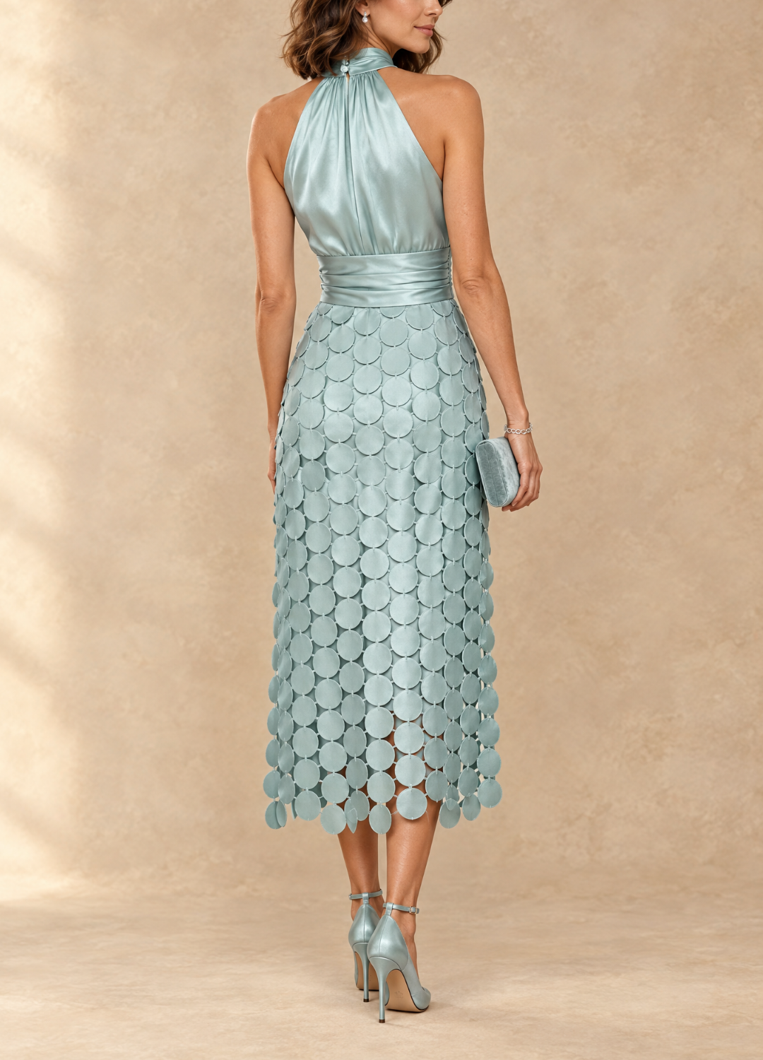 Cesarina | Abito Midi Elegante con Scollo Halter