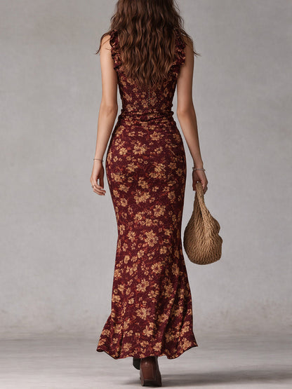 Lara | Abito lungo boho retrò