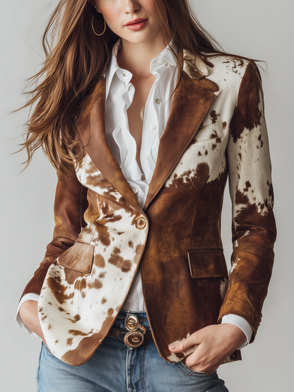 Agata | Blazer Vintage Stampa Animalier