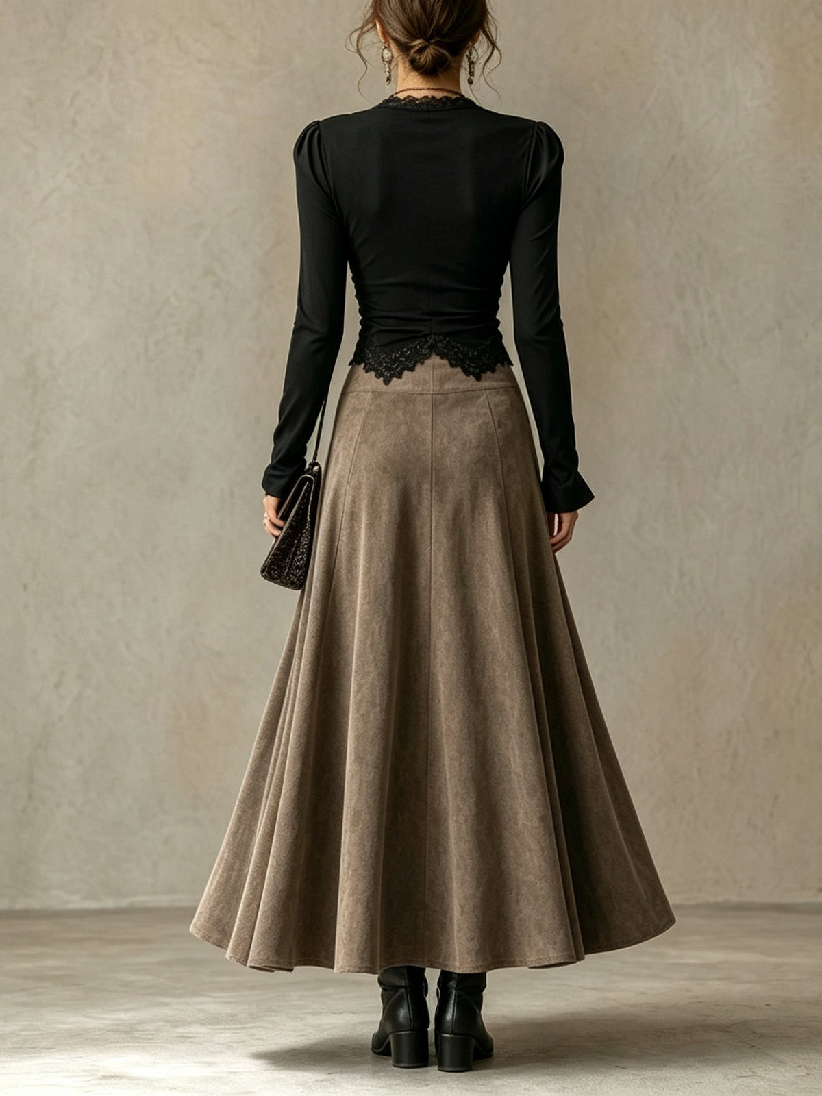 Albina | Completo con Top in Pizzo e Gonna Maxi
