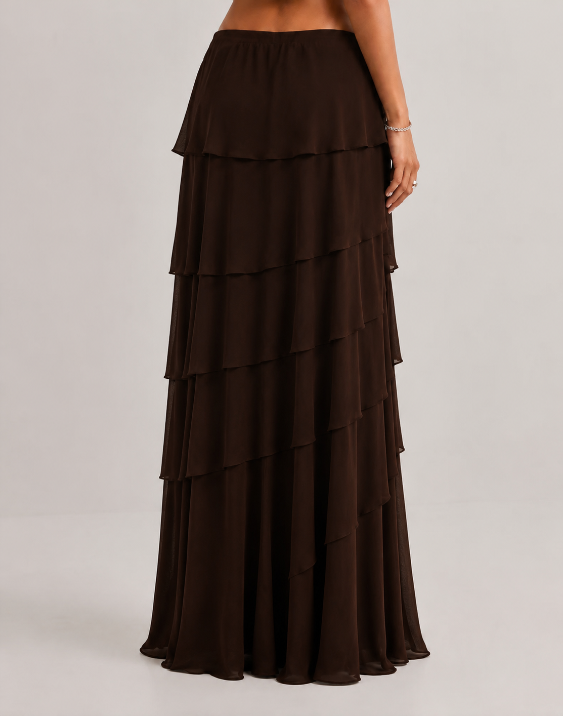 Giada | Gonna maxi a balze a strati