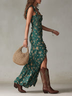 Lara | Abito lungo boho retrò