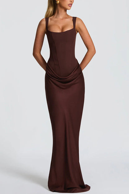 Eleonora | Abito Maxi con Scollo Squadrato