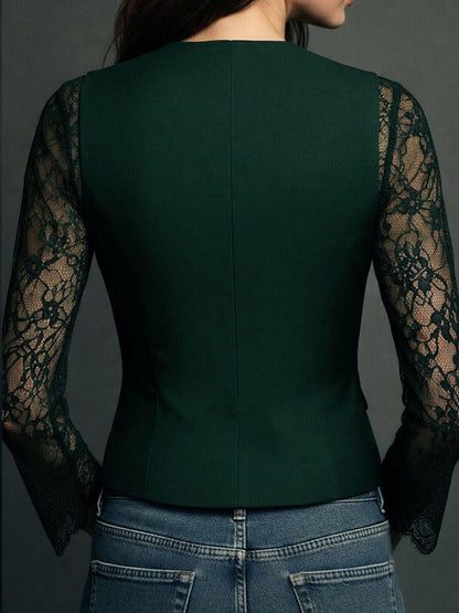 Noémie | Top-Blazer con Maniche Semitrasparenti