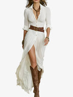 Eva | Abito Maxi fluido con cintura