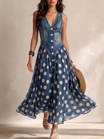 Adeline | Abito Lungo a Pois