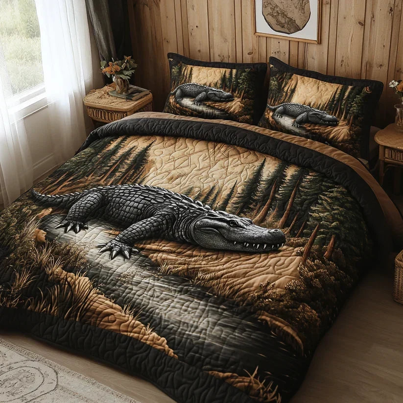 Chalet della Fauna Selvatica | Set Copriletto Trapuntato 3 Pezzi