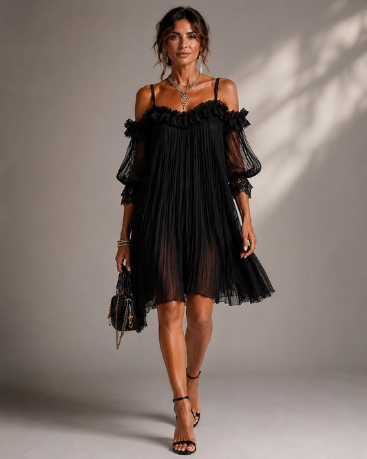 Lorena | Minivestito Nero con Spalle Scoperte