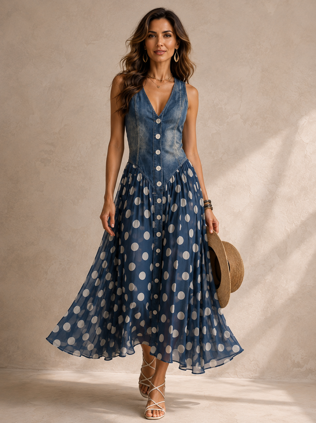 Adeline | Abito Lungo a Pois