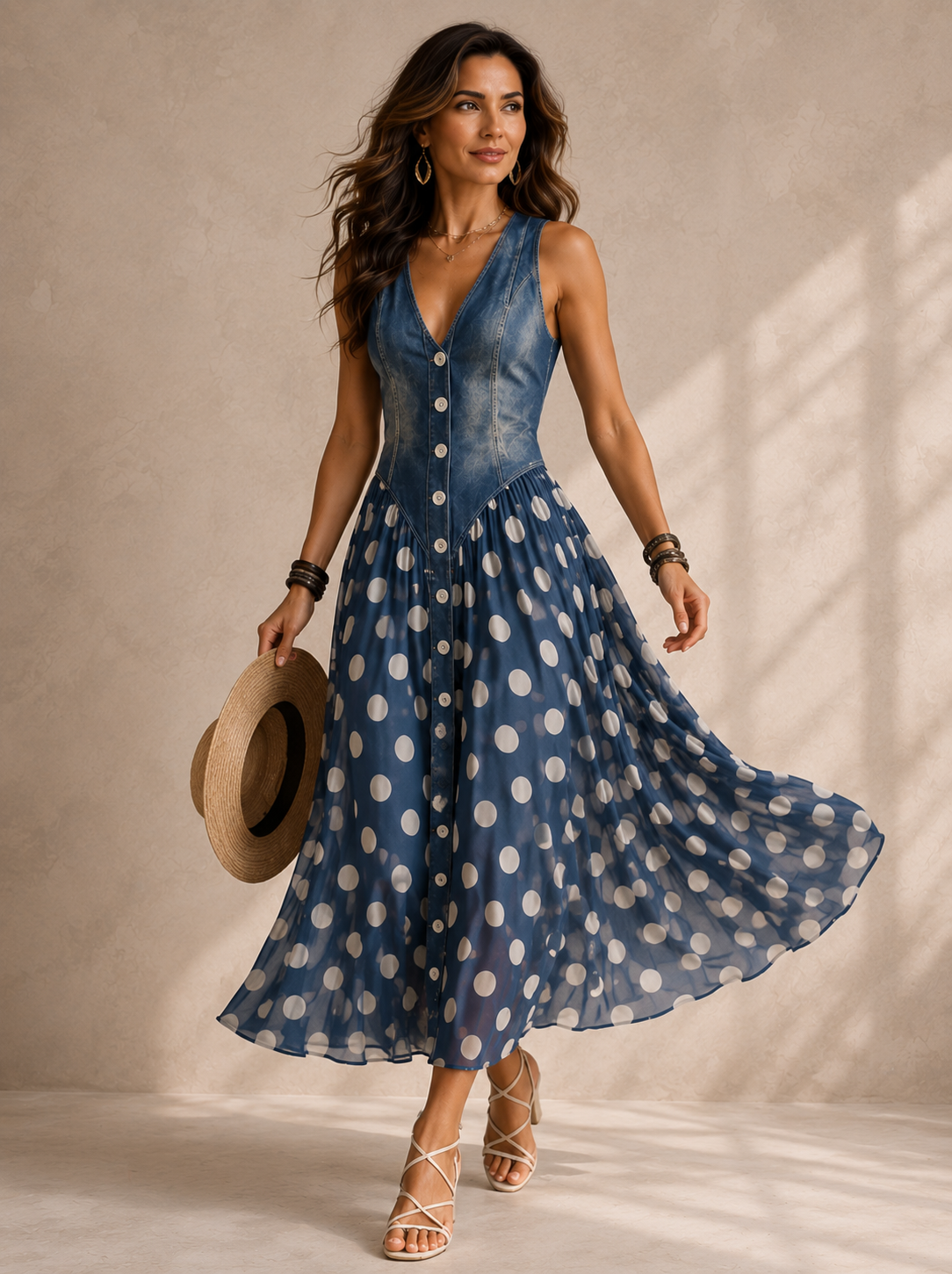 Adeline | Abito Lungo a Pois