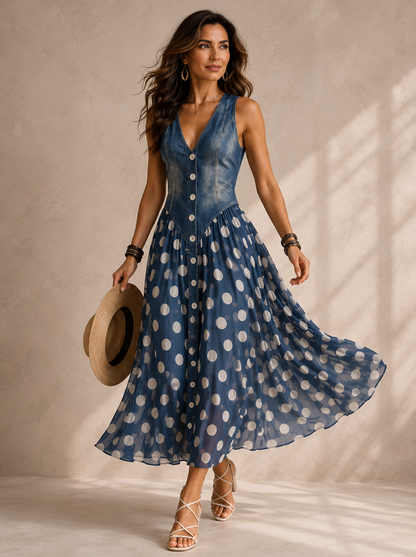 Adeline | Abito Lungo a Pois