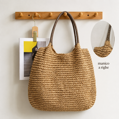 Melissa | Borsa a Tracolla Intrecciata - Cammello Chiaro