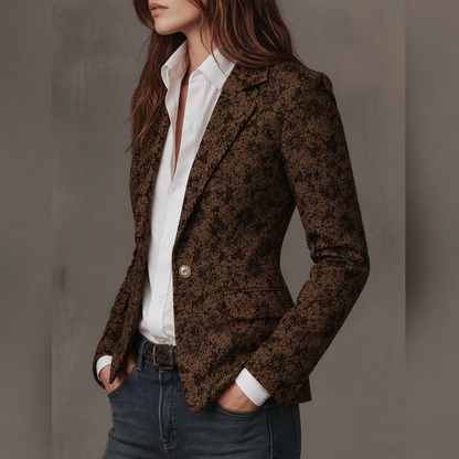 Odilia | Blazer Aderente con Motivo a Texture