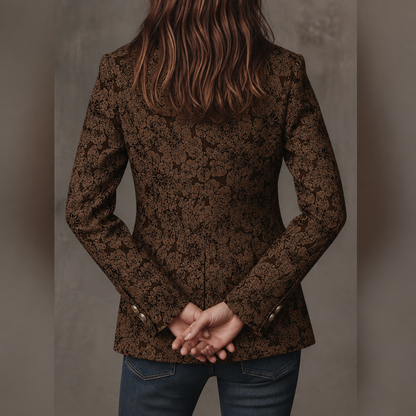 Odilia | Blazer Aderente con Motivo a Texture