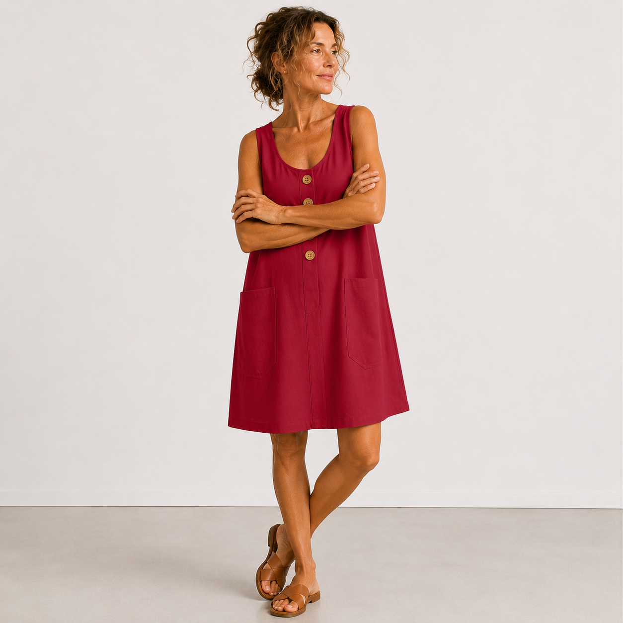 Elisa | Abito Casual con Bottoni