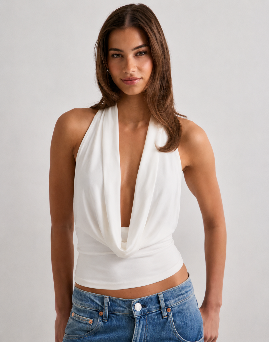 Amelia | Top Bardot drappeggiato