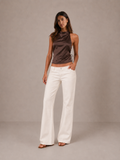 Irene | Top halter in raso
