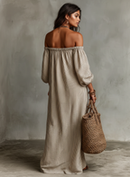 Carmen | Abito lungo con scollo che lascia le spalle scoperte