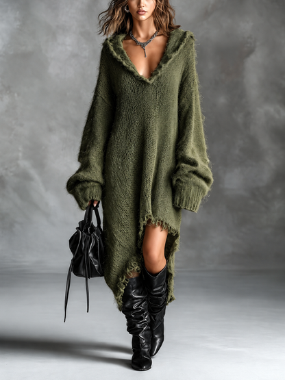 Marisol | Abito Midi Oversize con Cappuccio