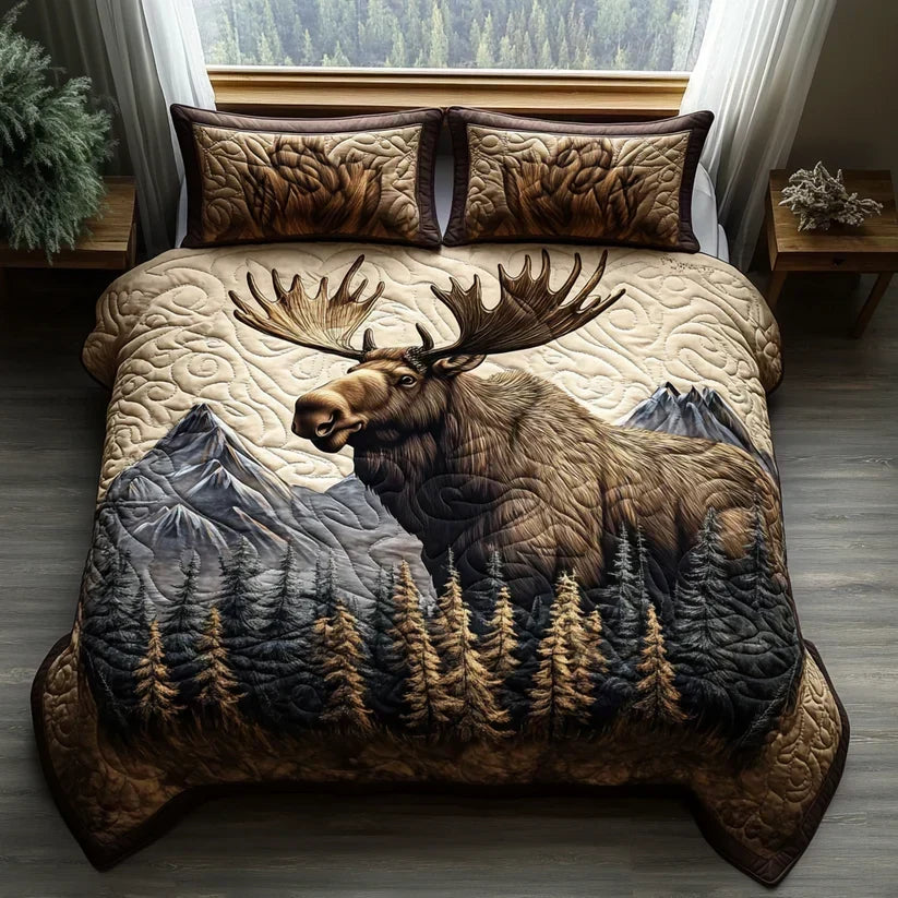 Chalet della Fauna Selvatica | Set Copriletto Trapuntato 3 Pezzi