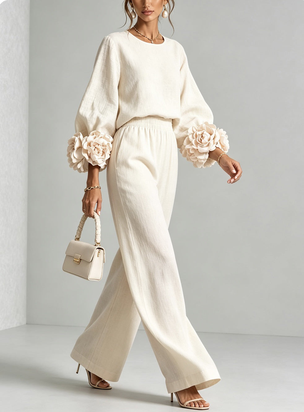 Rosalie | Completo due pezzi con dettagli floreali