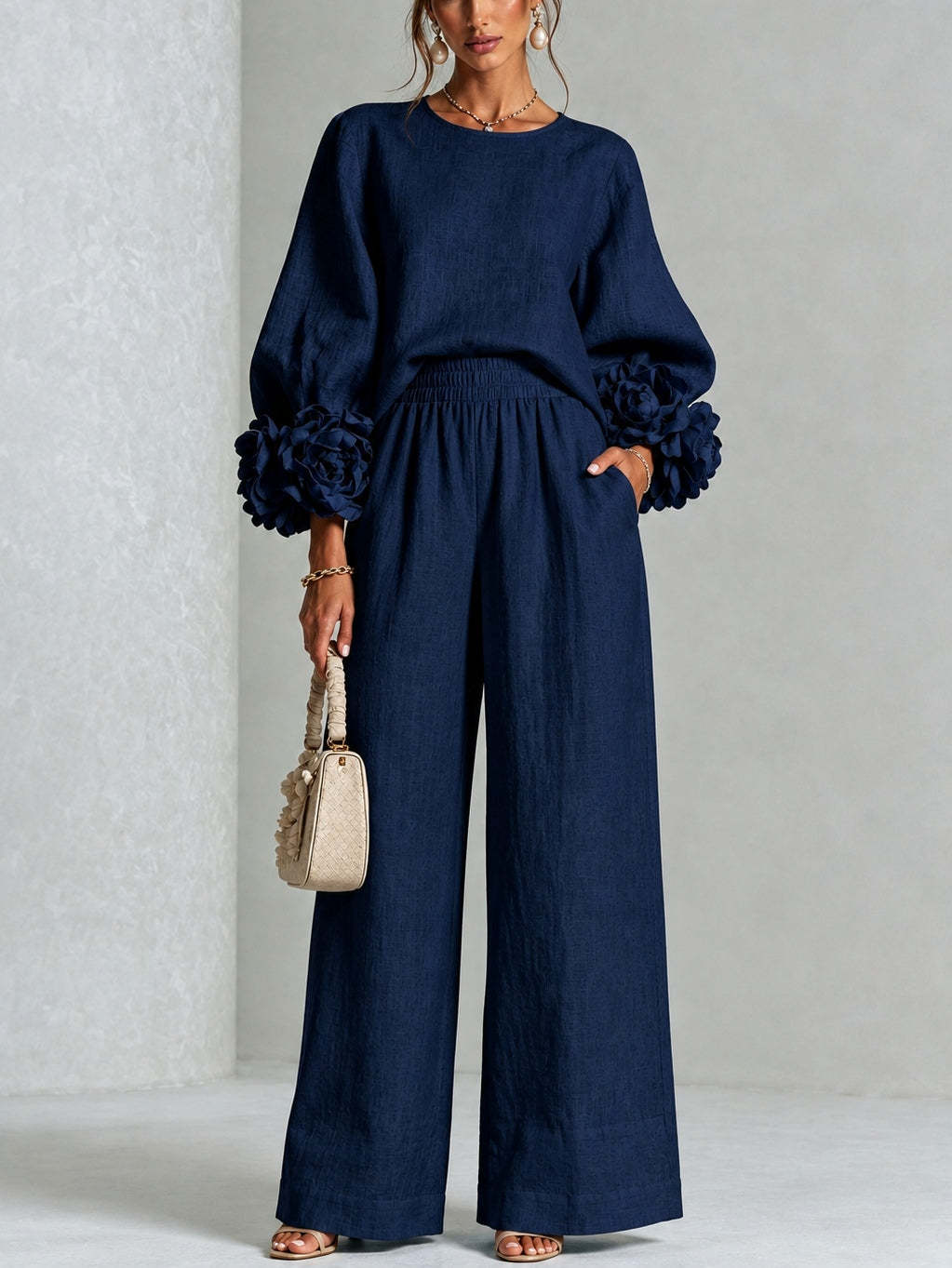Rosalie | Completo due pezzi con dettagli floreali