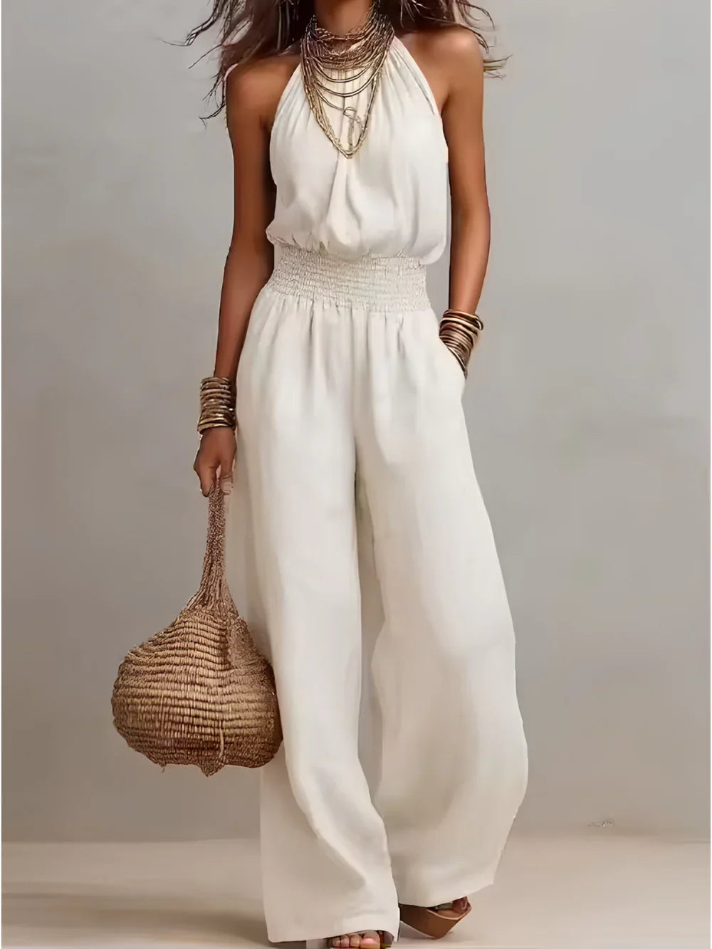 Ilaria | Tuta con collo halter