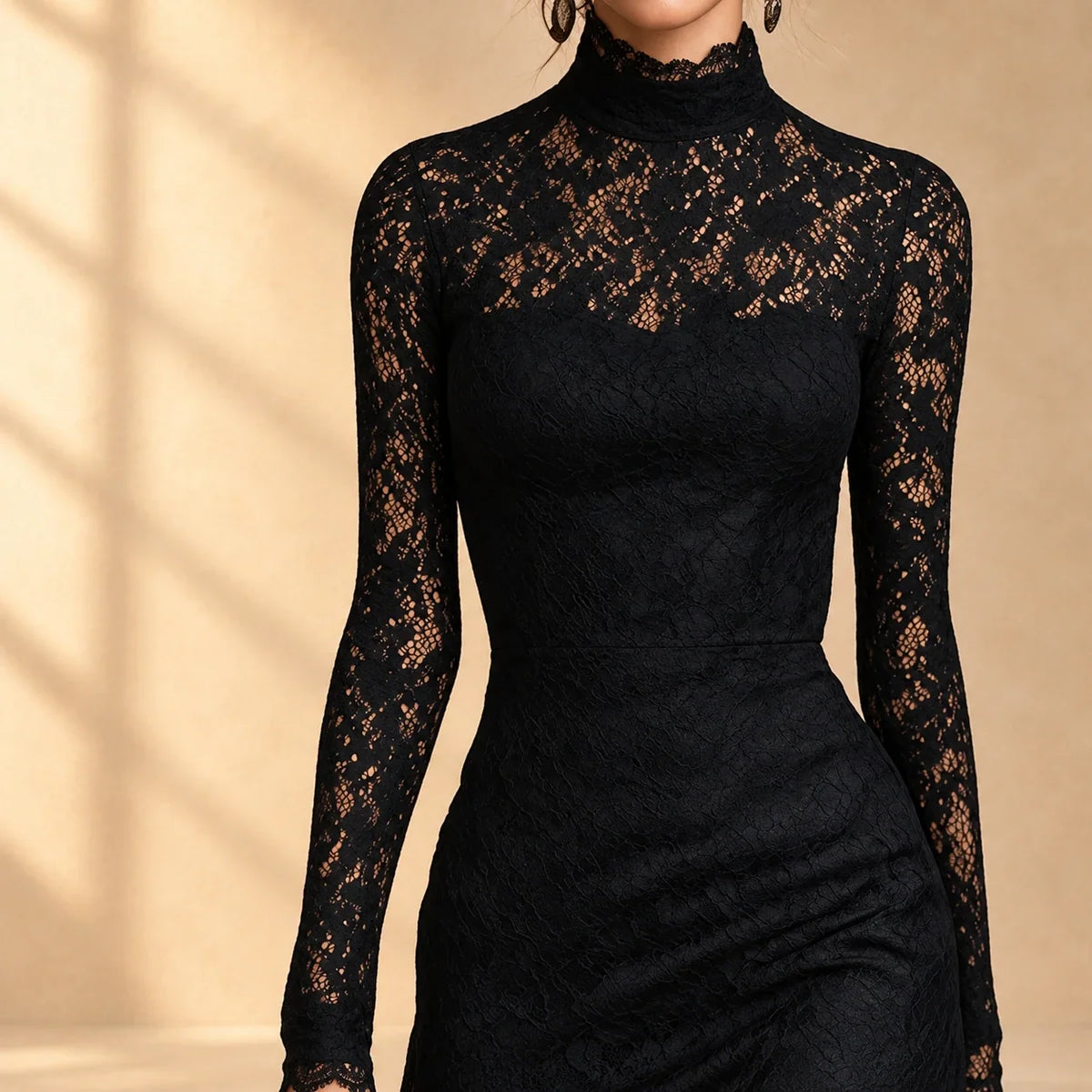 Arabella | Abito in Pizzo con Maniche Lunghe