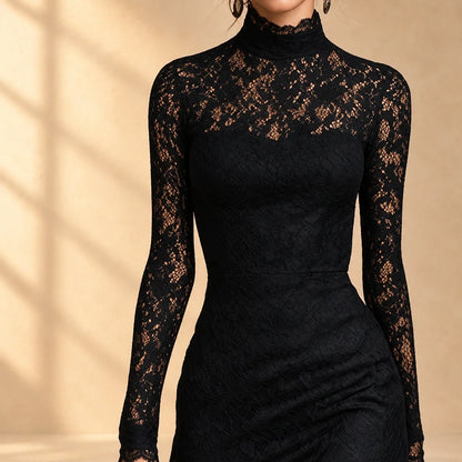 Arabella | Abito in Pizzo con Maniche Lunghe