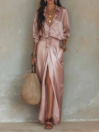 Rosmunda | Completo Camicia e Gonna Lunga con Laccio