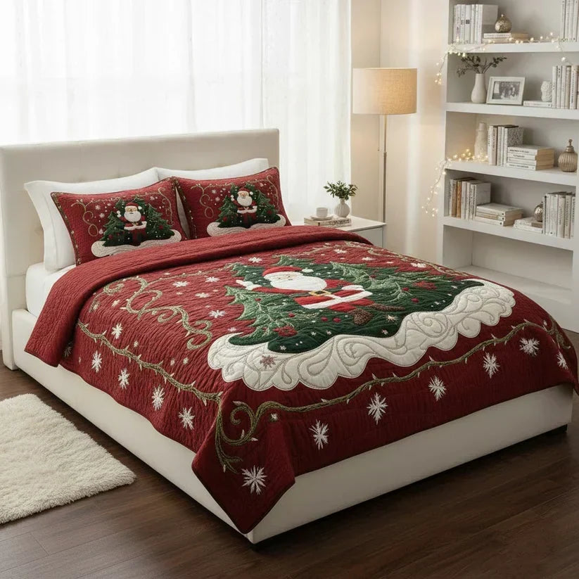 Laboratorio di Babbo Natale | Set Copriletto Trapuntato 3 Pezzi