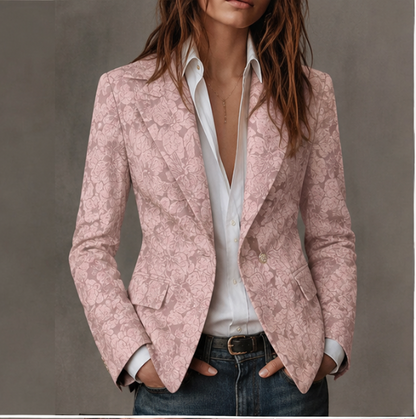 Odilia | Blazer Aderente con Motivo a Texture
