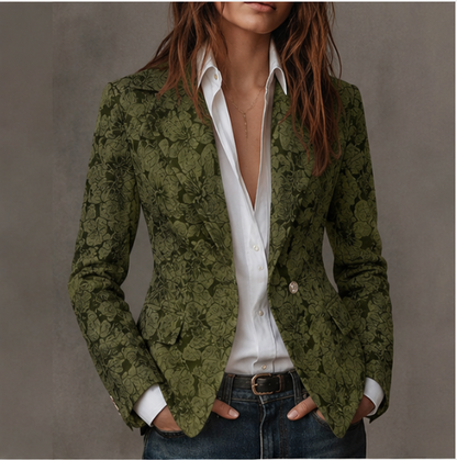 Odilia | Blazer Aderente con Motivo a Texture