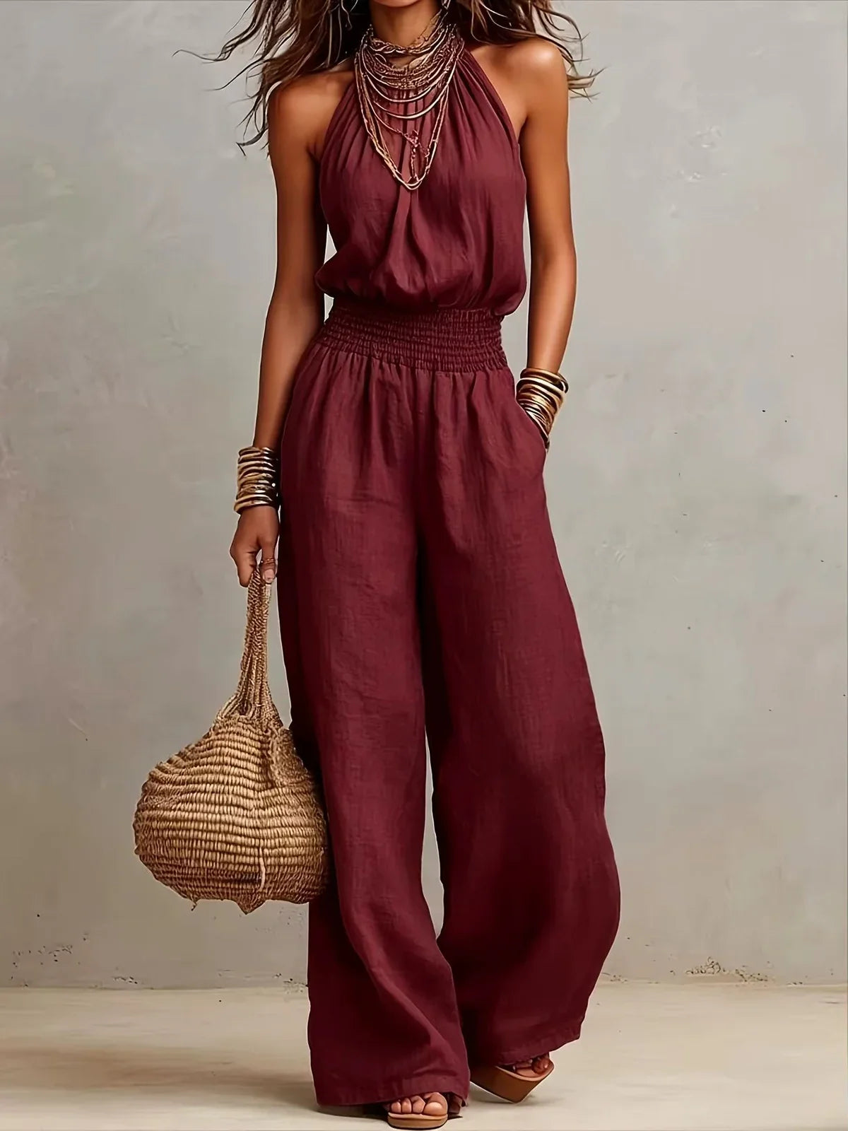 Ilaria | Tuta con collo halter