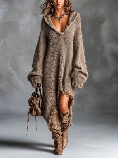 Marisol | Abito Midi Oversize con Cappuccio
