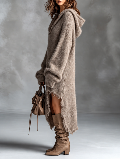 Marisol | Abito Midi Oversize con Cappuccio