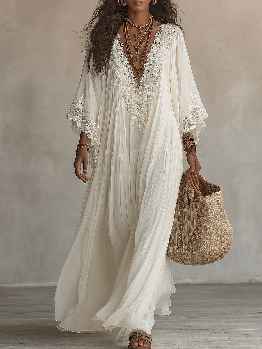 Simona | Abito lungo in chiffon