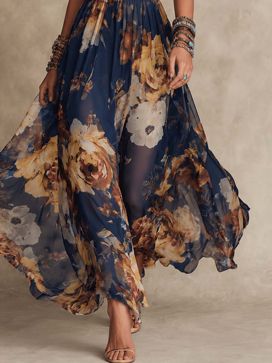 Deborah | Abito Lungo a Fiori