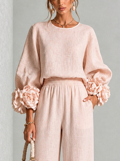 Rosalie | Completo due pezzi con dettagli floreali