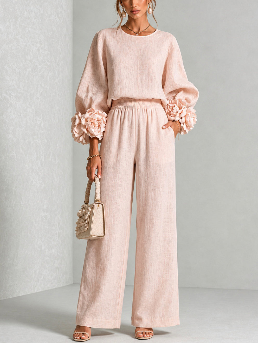 Rosalie | Completo due pezzi con dettagli floreali