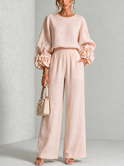 Rosalie | Completo due pezzi con dettagli floreali