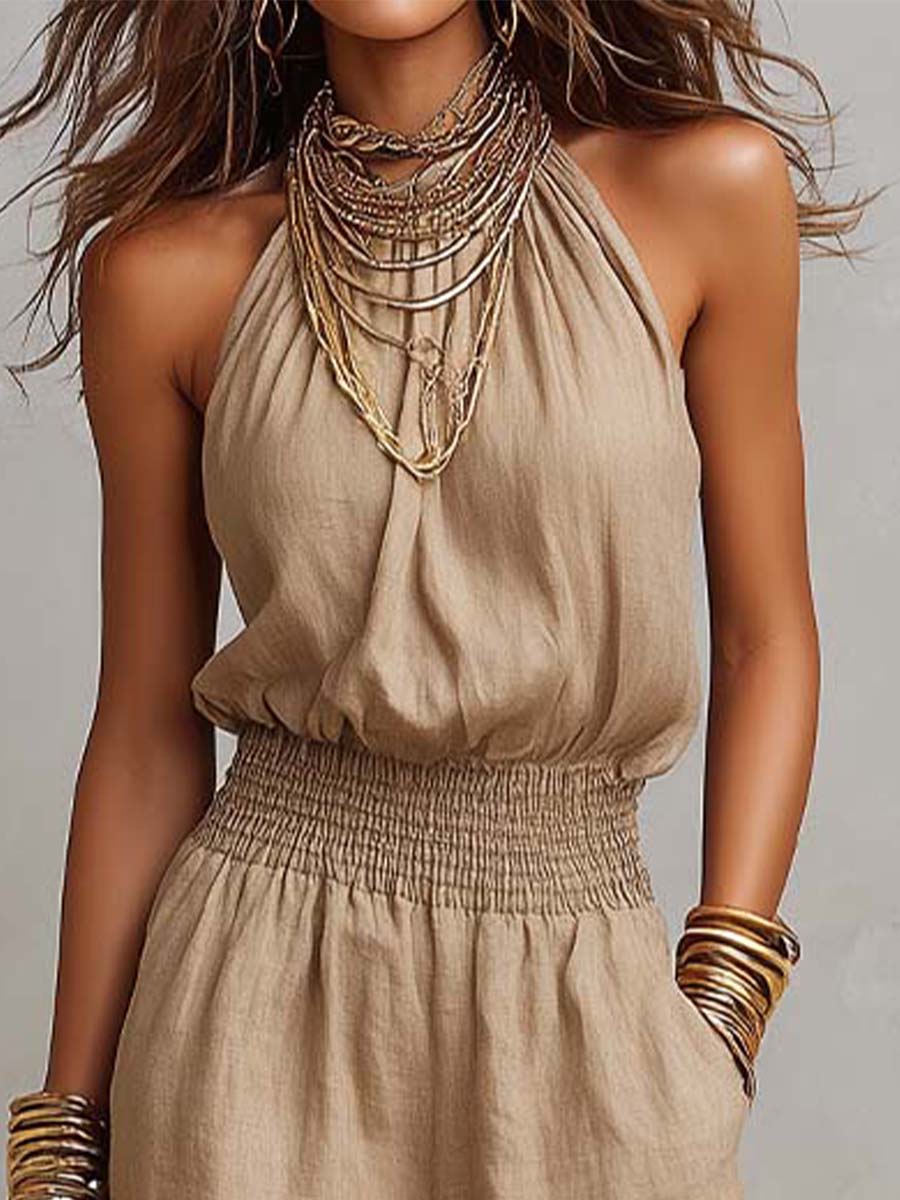 Ilaria | Tuta con collo halter