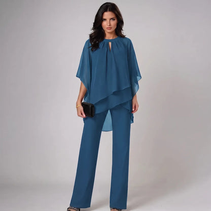 Sibilla | Completo Elegante con Top Stratificato e Pantaloni