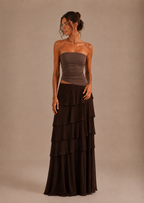 Giada | Gonna maxi a balze a strati