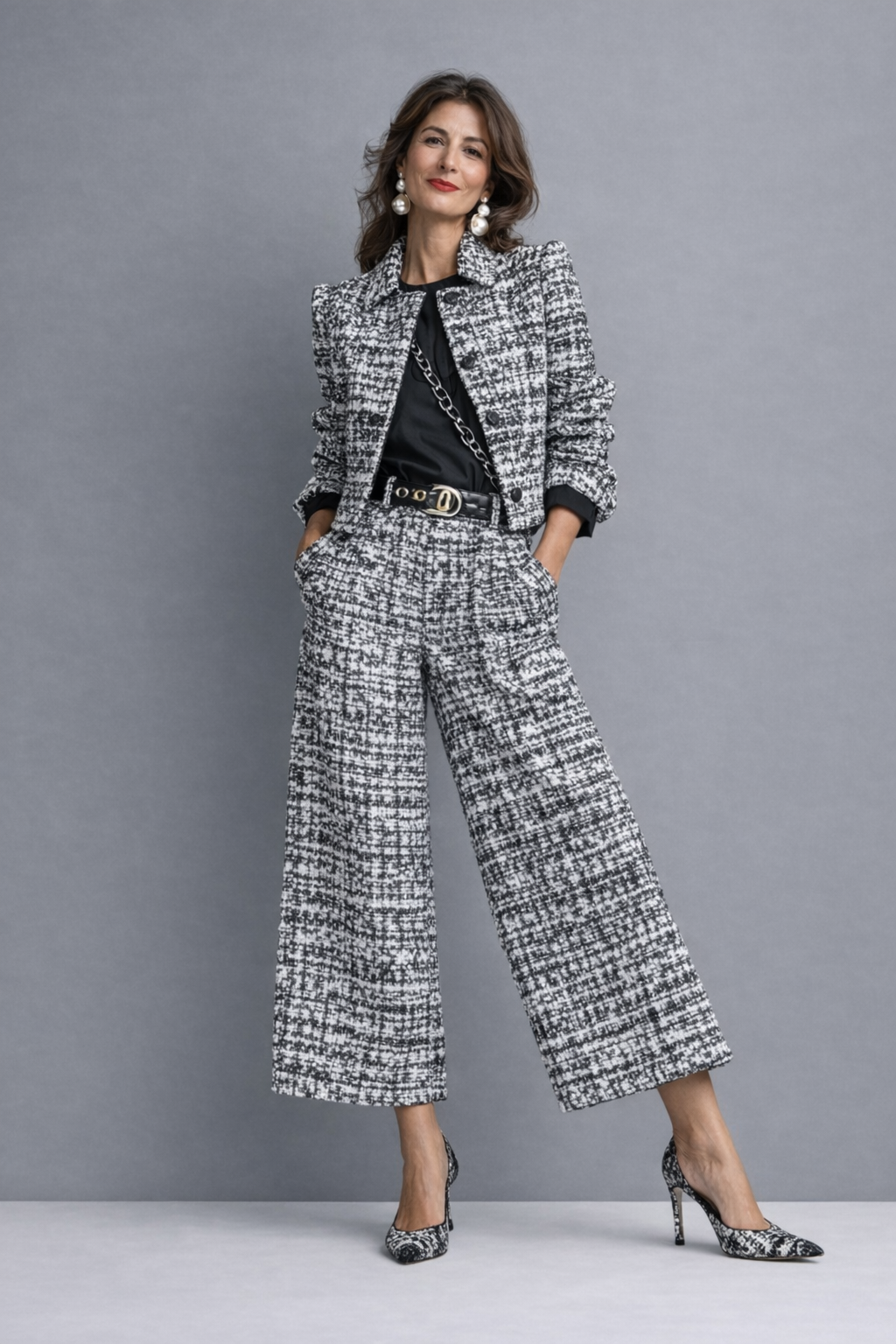 Ippolita | Completo Elegante con Pantalone Ampio